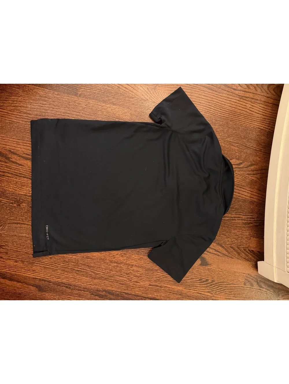 Nike Boys Youth Medium Black Dri-FIT Polo Shirt Performance Short Sleeve